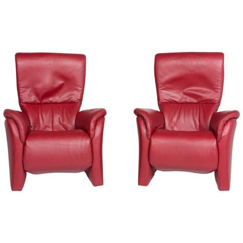 From modern to rustic, you can find a real leather armchair or accent chair that fits the bill. Himolla Leather Armchair Set Red Relax Function 2 Armchair ...