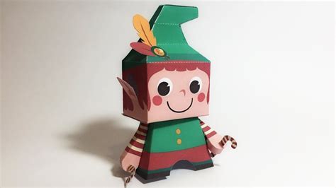 Christmas Elf Paper Toy Tutorial 3d Paper Crafts Cute Origami