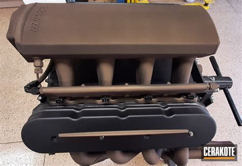 1962 Nova Engine Cerakoted Using Burnt Bronze Cerakote Glacier Black