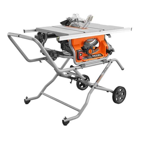 Ridgid 15 Amp 10 In Portable Corded Pro Jobsite Table Saw With Stand