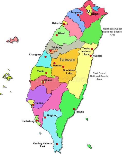 Damit sie sich in taiwan gut zurechtfinden, stellen wir ihnen an dieser stelle eine detaillierte karte als pdf dokument zur verfügung. Taiwan-Karte vektor abbildung. Illustration von ...