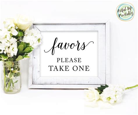 Wedding Favors Sign Favors Sign Please Take One Sign Favors Etsy