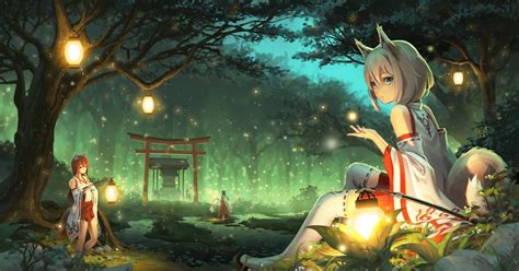 Wallpaper Engine Anime Girl In Forest 4k Animated Free Download