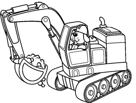 Excavator Coloring Sheet Coloring Pages