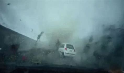 Watch The Terrifying Moment A Car Is Swallowed Whole By A Tornado