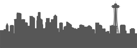 Seattle Skyline Silhouette Clip Art Town Png Transparent Image Png