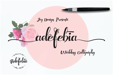 Adefebia Wedding Script Font By Feydesign