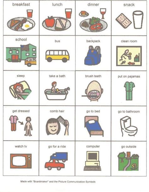 Happy Learners Visual Morning Routine Autism Schedule Aac Picture Word