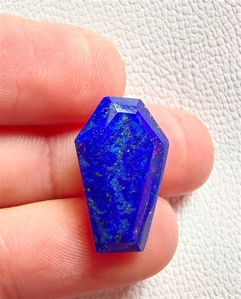 100 Azul Natural Lapis Lazuli Gemstone Ataúd Forma Facetada Etsy