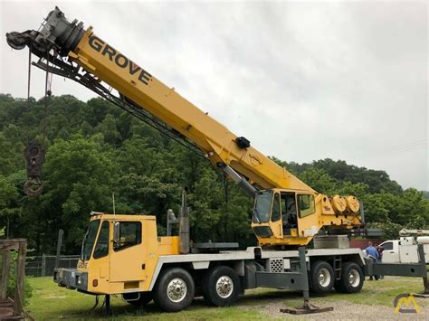 grove tms  ton conventional truck crane  sale hoists material