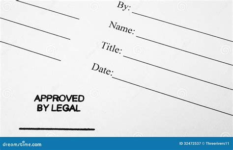 Business Document Approved By Legal Stock Image Image 32472537