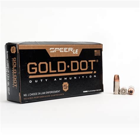 9mm P 124 Gr Jhp Speer Gold Dot 53617 1000 Rounds Armory Anchor