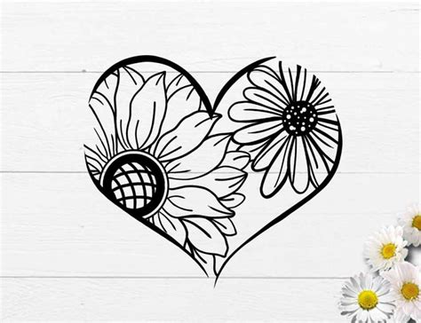 Half Sunflower Svg Cut File Craftmegood