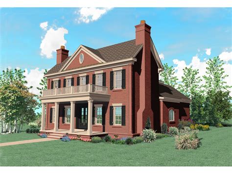 Плитка carriage house georgian brick certainteed, 1.858 кв.м. Warson Hill Georgian Brick Home Plan 087S-0185 | House ...