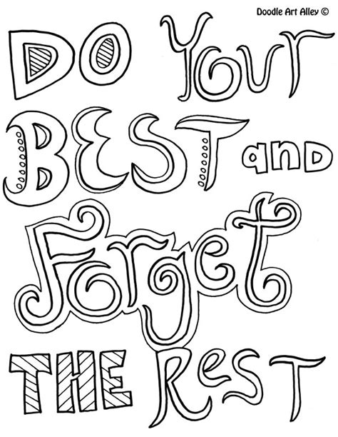 Inspirational Quotes Coloring Pages Quotesgram