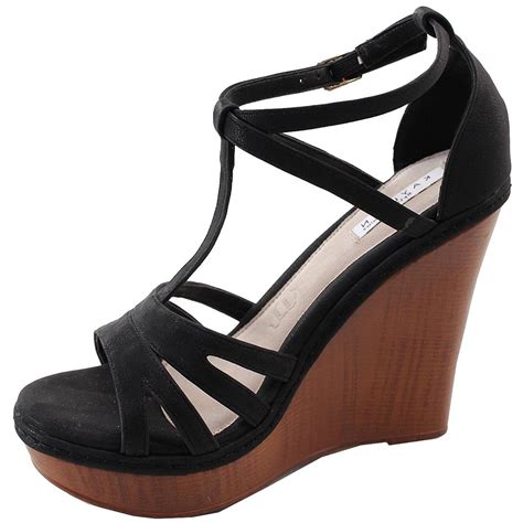 women s t strap open toe platform wedge sandal black c4182824lkw black wedge sandals