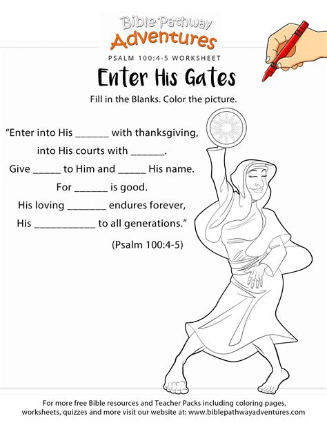 Psalm Coloring Sheet Printable Coloring Pages
