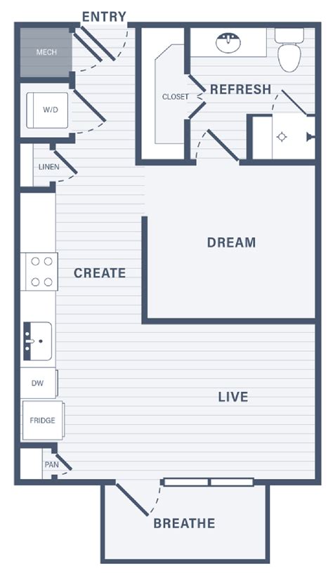 Luxury One Bedroom Apartment Floor Plans