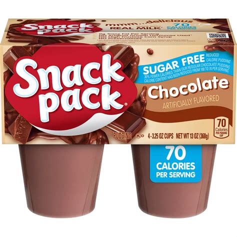 Snack Pack Sugar Free Chocolate Pudding Cups Shop Pudding And Gelatin