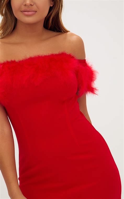 Red Feather Prom Dress Buy And Slay