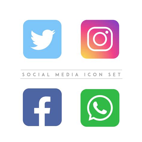 Social Media Vector Icon Set 668883 Vector Art At Vecteezy
