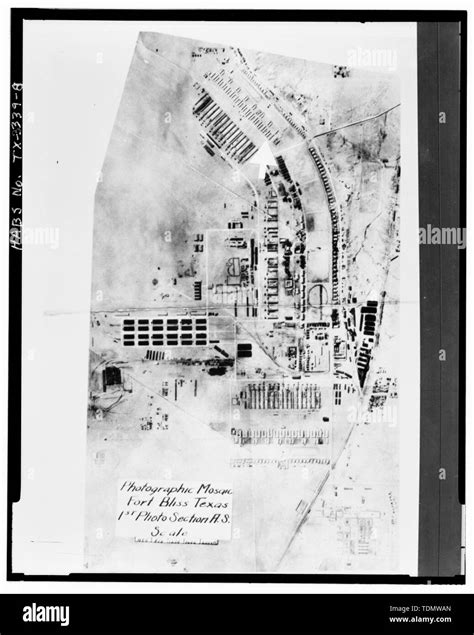 PHOTOGRAPHIC COPY OF AERIAL PHOTOGRAPH DATED CA FORT BLISS ARROW POINTS TO TH