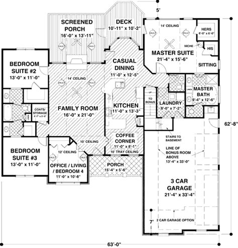 Craftsman Style House Plan 3 Beds 25 Baths 2000 Sqft Plan 56 568