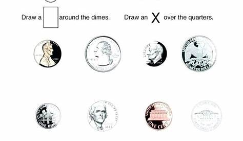 identify coins worksheets