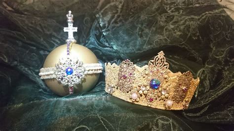 Diy Crown Jewels Lace Crown Filigree Royal Orb