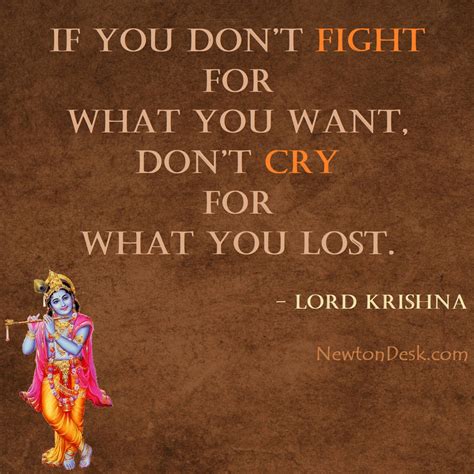 If You Dont Fight For What You Want Lord Krishna Quotes Cards