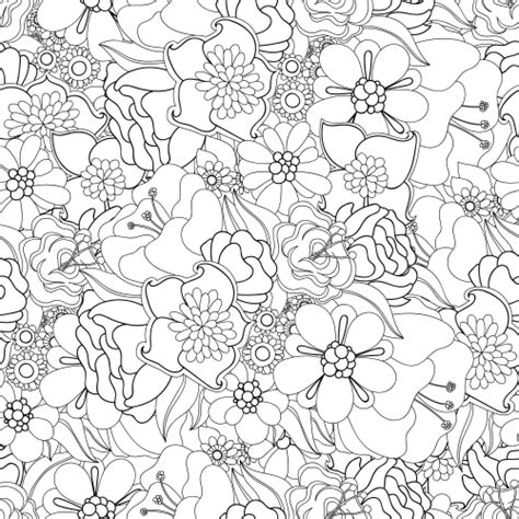 Advanced Flower Coloring Pages 10