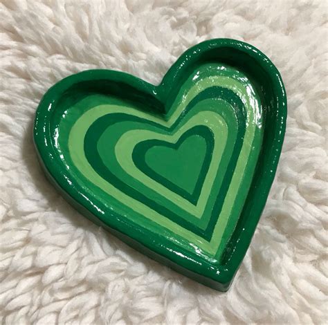 Handmade Custom Layered Heart Clay Jewelry Tray Ring Dish Etsy Diy Clay Crafts Clay