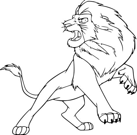 Imprimer image noir&blanc et coloriez ce dessin anti stress. Coloriage le Roi Lion 3 à imprimer