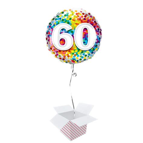 60th Birthday Balloon In A Box Partyrama