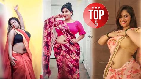 Hot Saree Aunty Dance Tik Tok Top5 Youtube