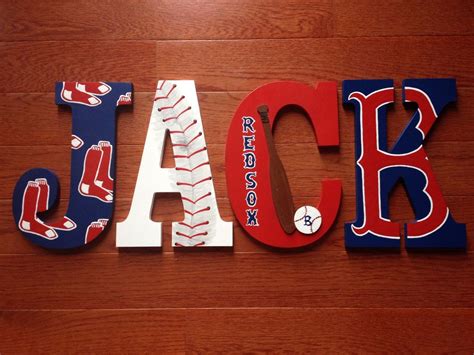 Custom Personalized Hand Painted Boston Red Sox Wood Letters Priced