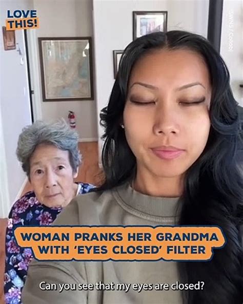 pranking my grandma with the close eye filter video dailymotion