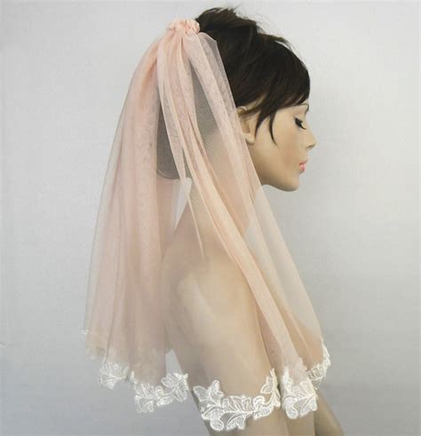Soft Blush Pink Bridal Tulle Veil Lace From Mammamiabridal On