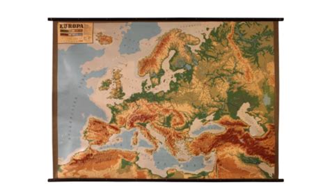 Dutch Relief Map Of Europe 1960s For Sale At Pamono