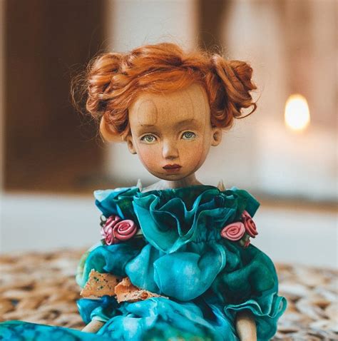 Art Wooden Doll OOAK Interior Doll Collection Doll Movable Etsy