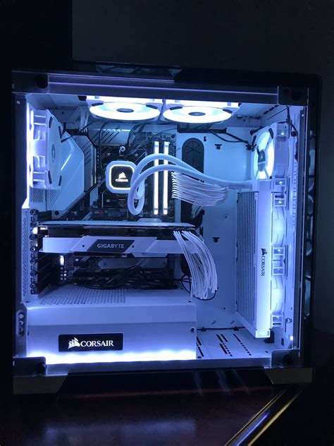Up Close Picture Of My All White Theme Pc Build I Did This Week Gamingpc