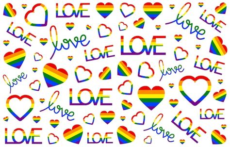 Premium Vector Rainbow Pride Flag With Lgbt Symbol And Love Word