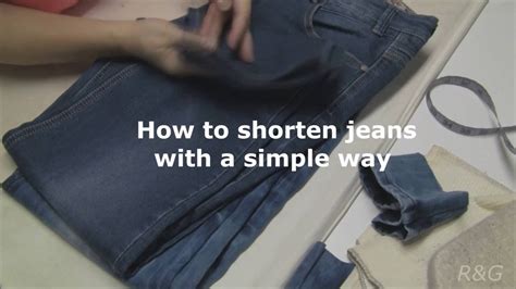 How To Shorten Jeans With A Simple Way Youtube