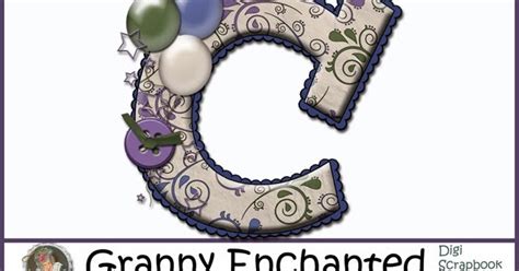 Granny Enchanteds Blog Free 111 Moonlight Digital Scrapbook Letter C