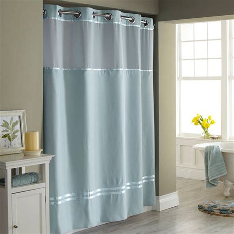 Hookless Shower Curtain With Snap Liner Decor Ideas