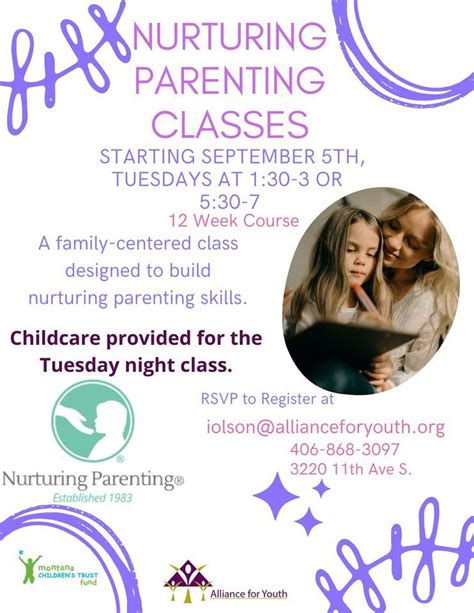 Nurturing Parenting Classes Alliance For Youth Great Falls September