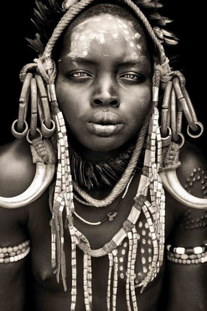 Headdress From Omo Valley World Cultures African People Portrait
