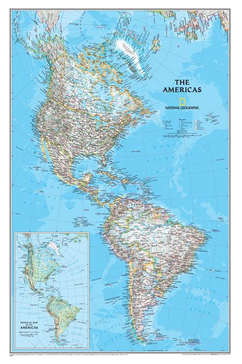 The Americas Ngs Buy Wall Map Of The Americas Mapworld