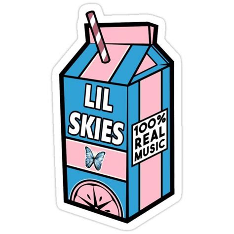 Lil Skies Butterfly Logo Sticker By Yoozy Lil Skies Sky Logo Frames