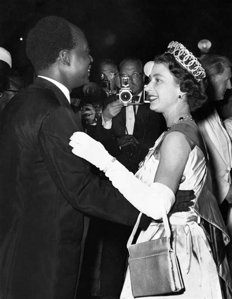 president kwame nkrumah of ghana dancing with queen elizabeth ii in accra ghana 1961